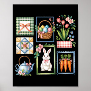 Happy easter bunny egg for kids boy girl womenHapp Poster
