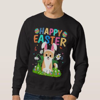 Happy Easter Bunny Egg Funny Akita Inu Dog Easter  Sweatshirt