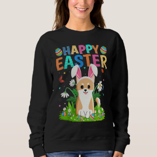 Happy Easter Bunny Egg Funny Akita Inu Dog Easter  Sweatshirt