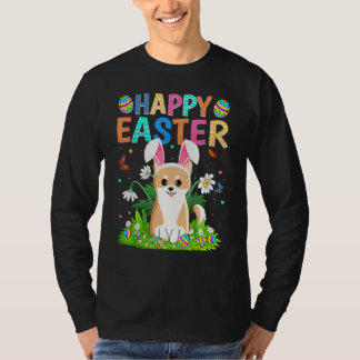 Happy Easter Bunny Egg Funny Akita Inu Dog Easter T-Shirt