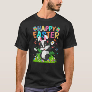 Happy Easter Bunny Egg Funny Badger Easter Sunday T-Shirt