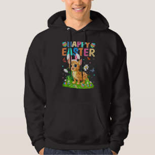 Happy Easter Bunny Egg Funny Bobcat Easter Sunday  Hoodie