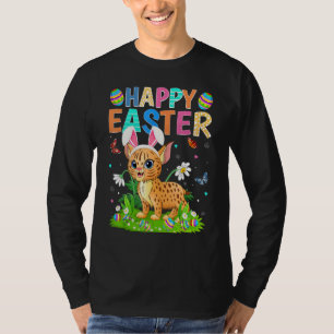 Happy Easter Bunny Egg Funny Bobcat Easter Sunday T-Shirt