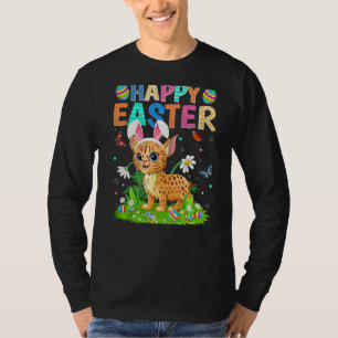 Happy Easter Bunny Egg Funny Bobcat Easter Sunday T-Shirt