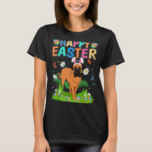 Happy Easter Bunny Egg Funny Bullmastiff Dog Easte T-Shirt