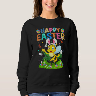 Happy Easter Bunny Egg Funny Bumble Bee Easter Sun Sweatshirt