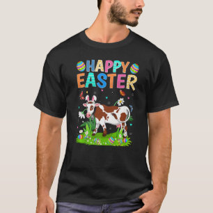 Happy Easter Bunny Egg Funny Cattle Easter Sunday  T-Shirt