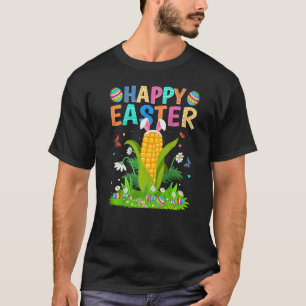 Happy Easter Bunny Egg Funny Corn Easter Sunday  T-Shirt