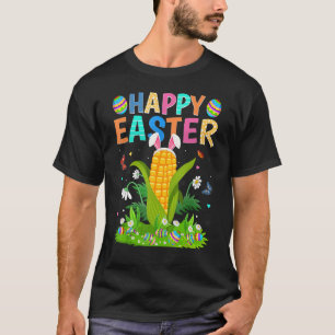 Happy Easter Bunny Egg Funny Corn Easter Sunday T-Shirt