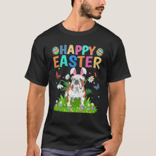 Happy Easter Bunny Egg Funny English Bulldog Easte T-Shirt