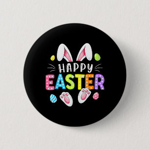 Happy Easter Bunny Egg Funny for Kids Boy Girl 6 Cm Round Badge
