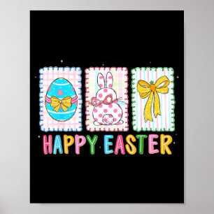 Happy easter bunny egg funny for kids boy girl poster