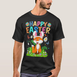 Happy Easter Bunny Egg Funny Fox Easter Sunday T-Shirt