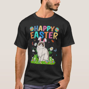 Happy Easter Bunny Egg Funny Ragdoll Cat Easter Su T-Shirt