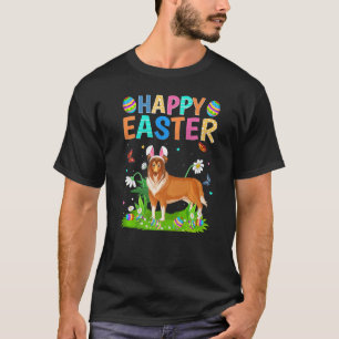 Happy Easter Bunny Egg Funny Rough Collie Dog East T-Shirt