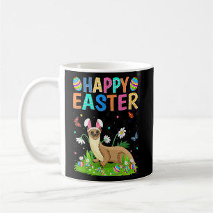 Happy Easter Bunny Egg Funny Weasel Easter Sunday Coffee Mug