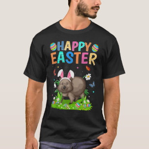 Happy Easter Bunny Egg Funny Wombat Easter Sunday T-Shirt