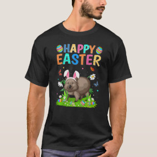 Happy Easter Bunny Egg Funny Wombat Easter Sunday  T-Shirt