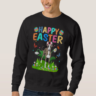 Happy Easter Bunny Egg  Greyhound Dog Easter Sunda Sweatshirt