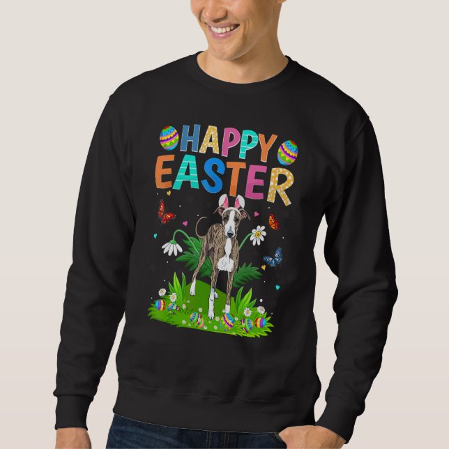 Happy Easter Bunny Egg  Greyhound Dog Easter Sunda Sweatshirt (Front)