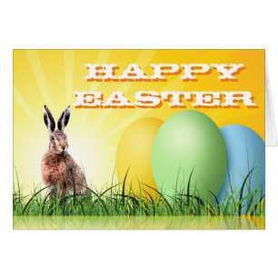HAPPY EASTER - Bunny & Eggs