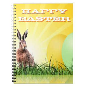 HAPPY EASTER - Bunny & Eggs Notebook