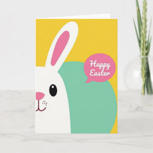 Happy Easter Bunny Face Card