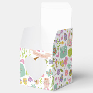 Happy Easter Bunny Floral Pattern Favour Box