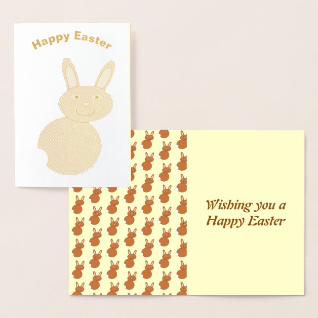 Happy Easter Bunny Foil Card (Display)