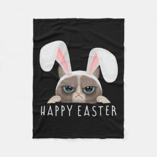 Happy Easter Bunny Fun Pajama Dress Cat Party Rabb Fleece Blanket