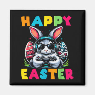 Happy Easter Bunny Funny Gaming Men Women Boys Magnet