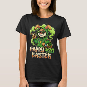 Happy Easter Bunny Funny Weed Rabbit Stoner T-Shirt