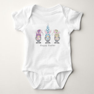 Happy Easter Bunny Gnomes Baby Bodysuit