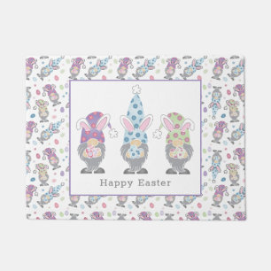 Happy Easter Bunny Gnomes Doormat