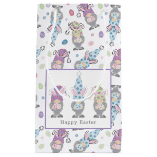 Happy Easter Bunny Gnomes Small Gift Bag