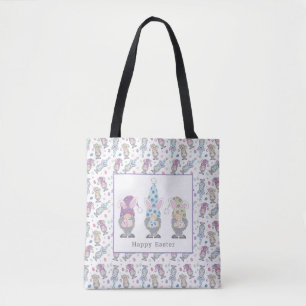Happy Easter Bunny Gnomes Tote Bag
