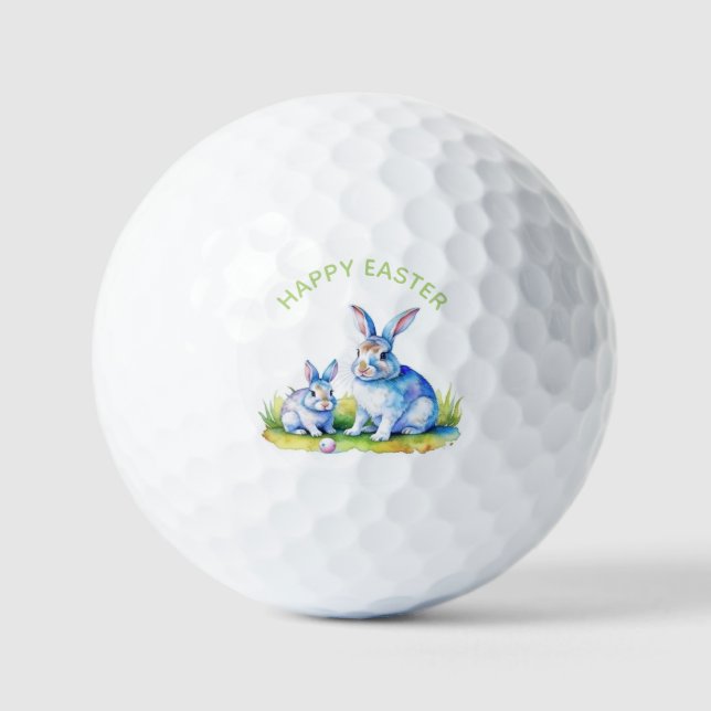 Happy Easter Bunny Golf Balls (Front)