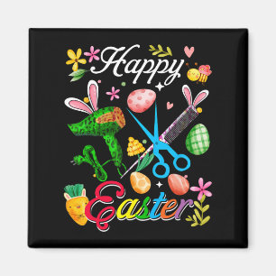 Happy Easter Bunny Hair Stylist Tools Job Team Hun Magnet