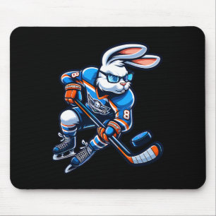 Happy Easter Bunny Hockey Rabbit Men Women Kid  Mouse Pad