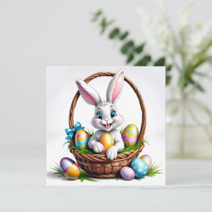 happy easter bunny holiday card