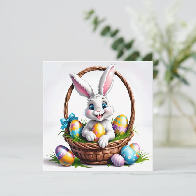 happy easter bunny holiday card (Standing Front)