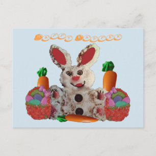 Happy Easter Bunny Holiday Postcard