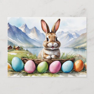 Happy Easter Bunny Holiday Postcard