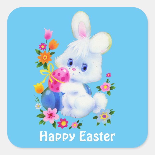 Happy Easter Bunny Holiday sticker (Front)