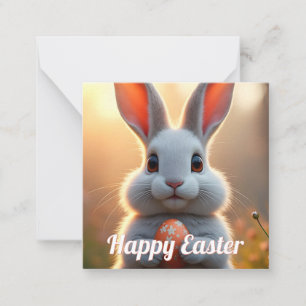 Happy Easter Bunny in the Magic of Spring Card