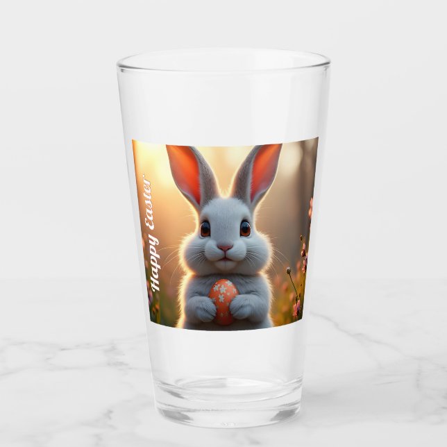 Happy Easter Bunny in the Magic of Spring Glass (Front)