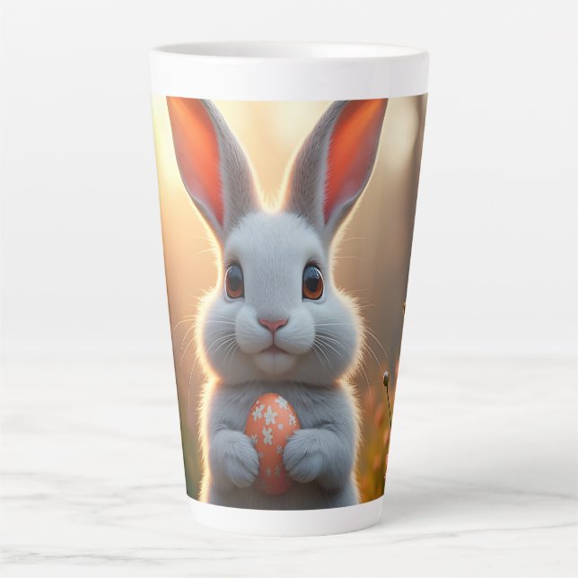 Happy Easter Bunny in the Magic of Spring Latte Mug (Front)
