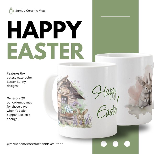 Happy Easter Bunny Jumbo Mug (Creator Uploaded)