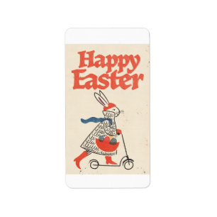 Happy Easter Bunny Label