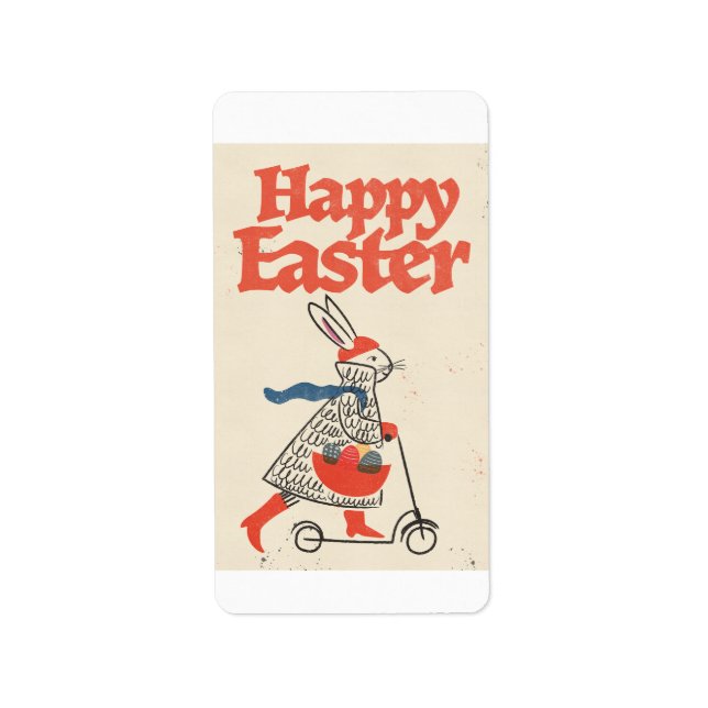 Happy Easter Bunny Label (Front)